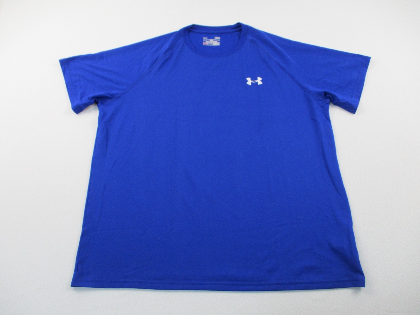 Under Armour Shirt Mens Large Blue Heatgear Athletic Casual Short Sleeve