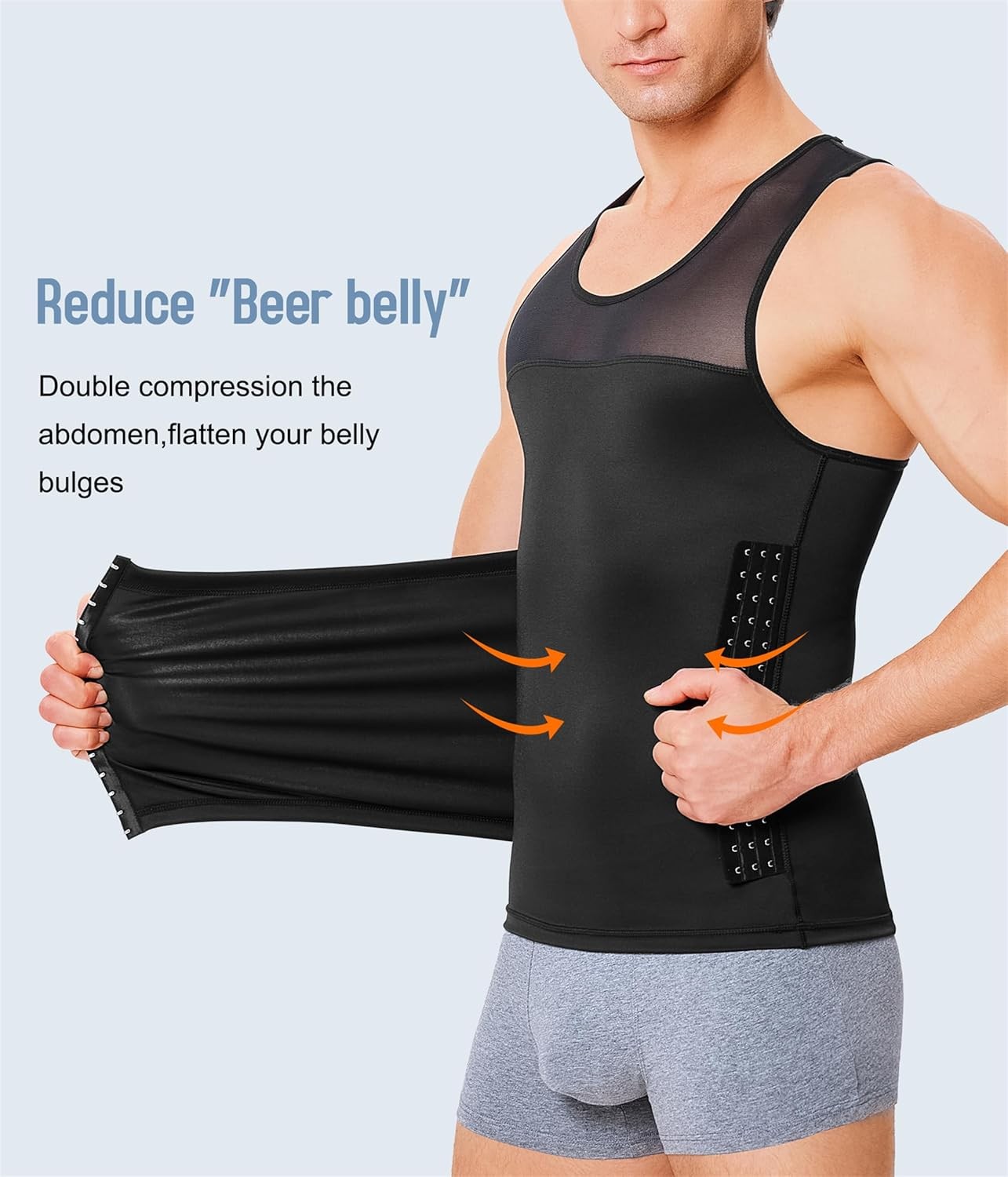 Men's Slimming Compression Shirt Tummy Control Shapewear Body Shaper Undershirt gallery