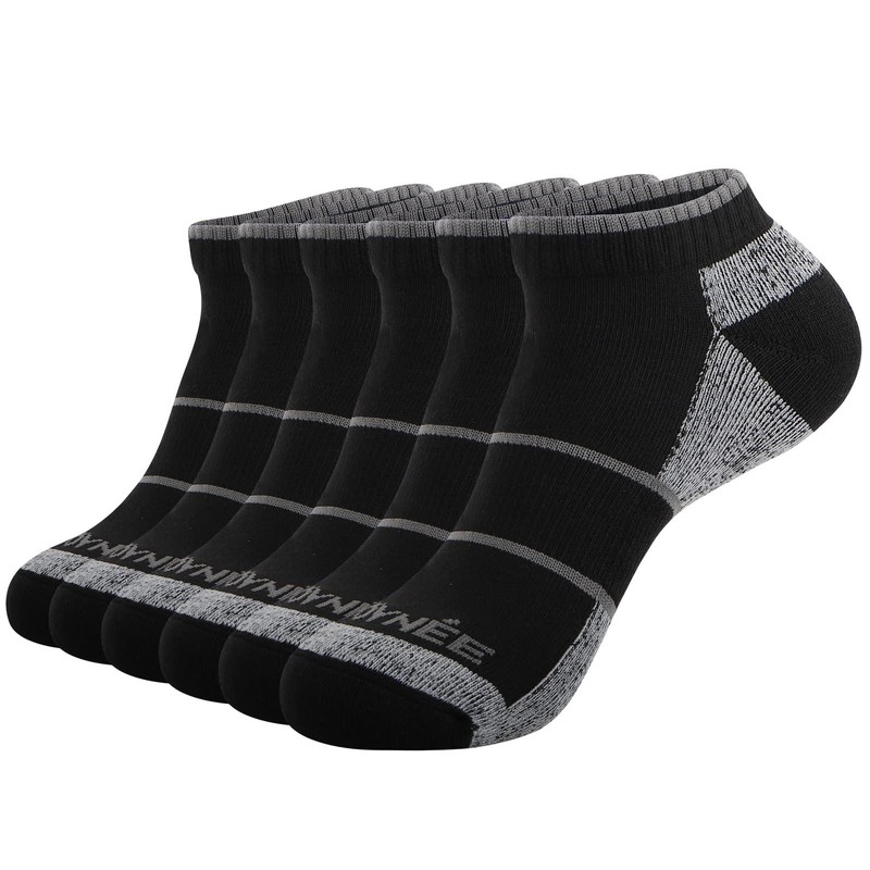 6 Pack Mens Low Cut Athletic Cushion Socks Comfort Running Ankle Moisture