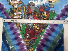 Grateful Dead Casey Jones Tie Dye Liquid Blue T-Shirt Size Medium