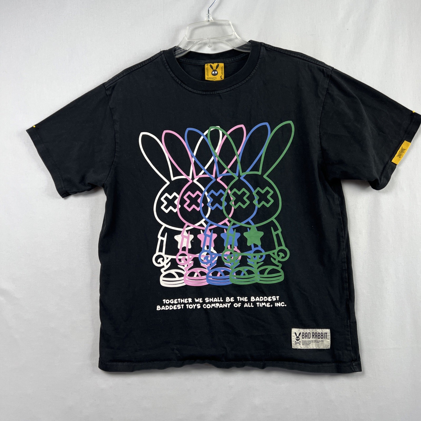 Double Bad Rabbit Graphic T-Shirt Mens S Punk Goth Streetwear Skater Festival gallery