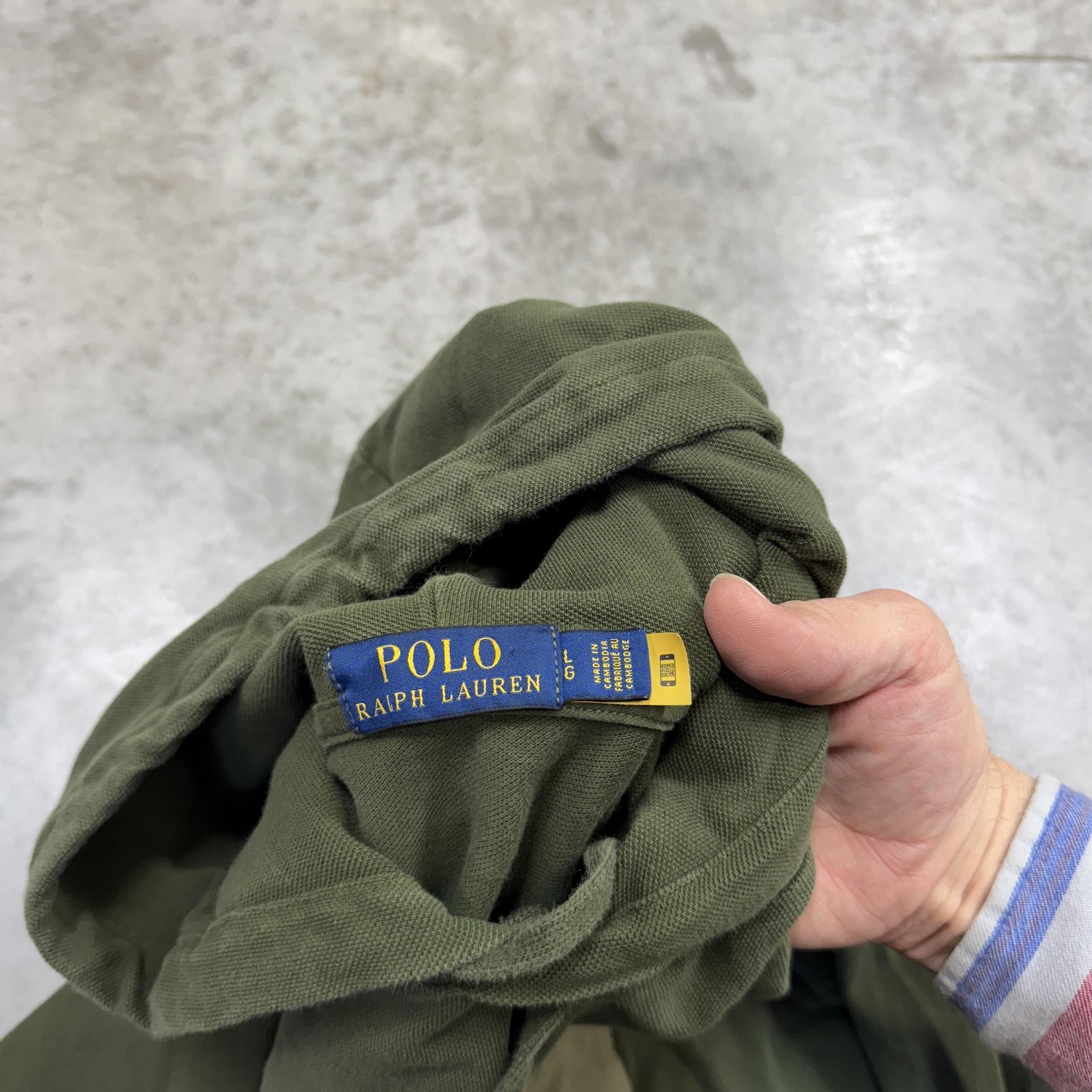 Polo Ralph Lauren Hooded Shirt Mens Medium Green Pullover Utility Pocket Olive gallery
