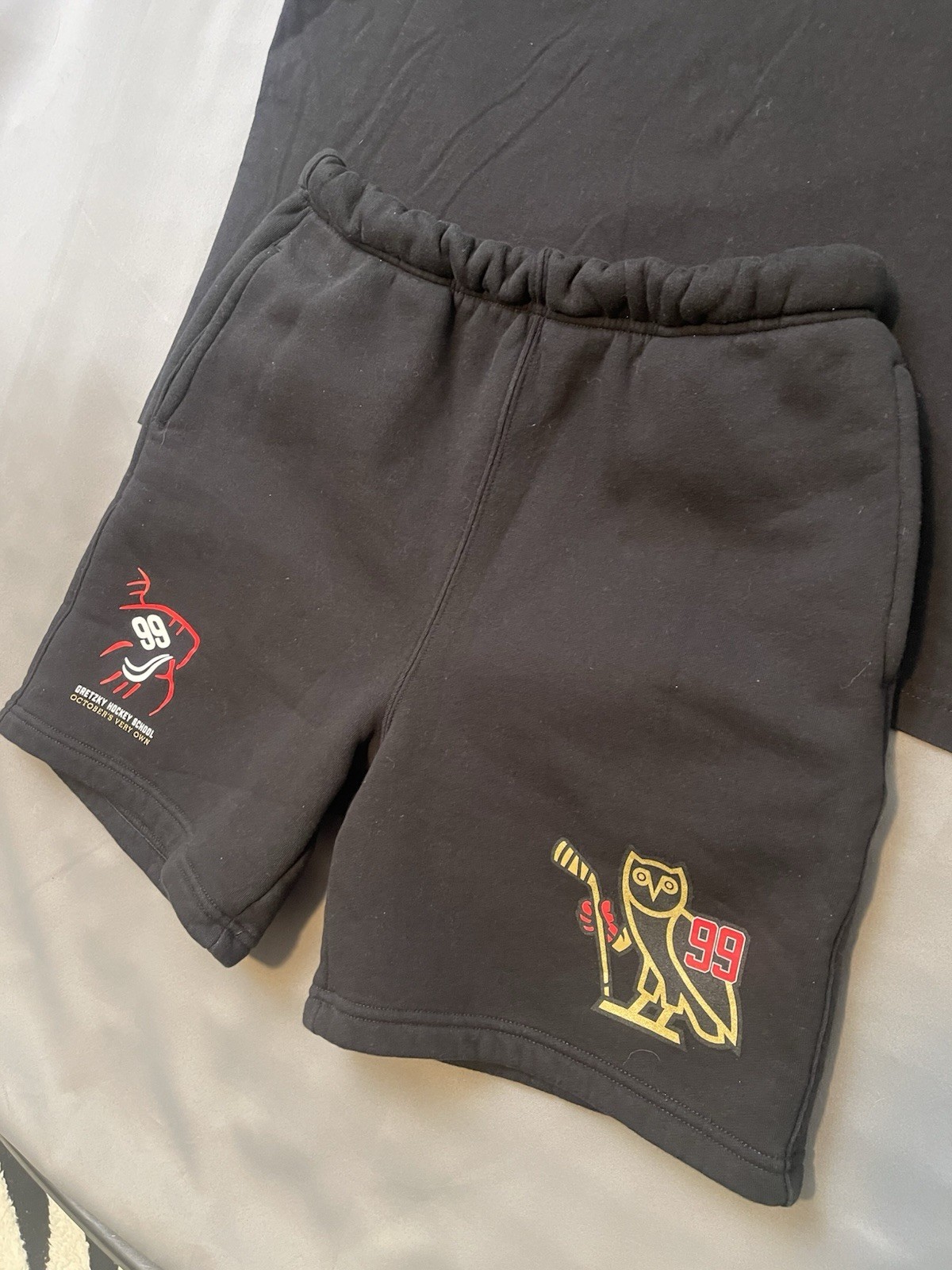OVO x Wayne Gretzky Hockey School Collab Exclusive Black Shirt & Shorts Drake gallery
