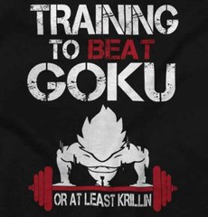 Anime Gym Workout Training to Beat Krillin Womens Top Junior Graphic Tee