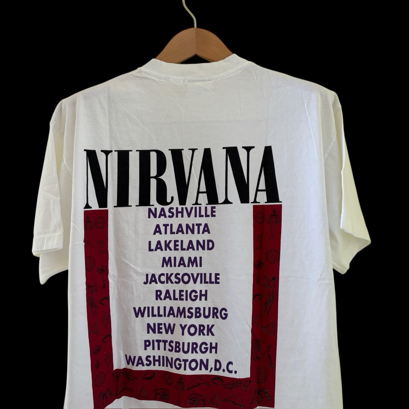 NIRVANA vintage 1993 IN UTERO TOUR t shirt blue Reprint size XL gallery