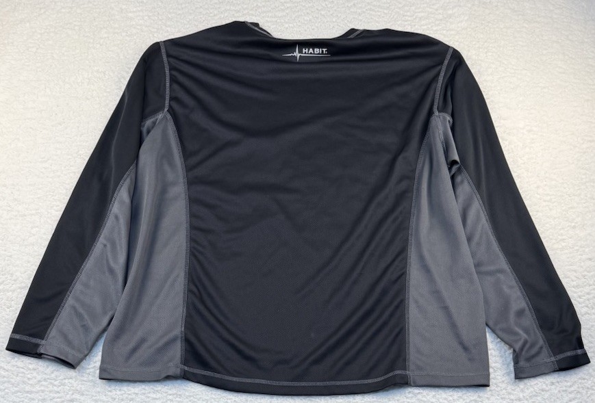 Habit Men's Black/Gray Performance Long Sleeve Shirt Size XL gallery