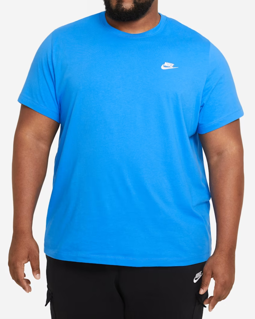 NWT Men's Big & Tall NIKE Crew Neck Sportswear Training T-Shirt Royal Blue gallery