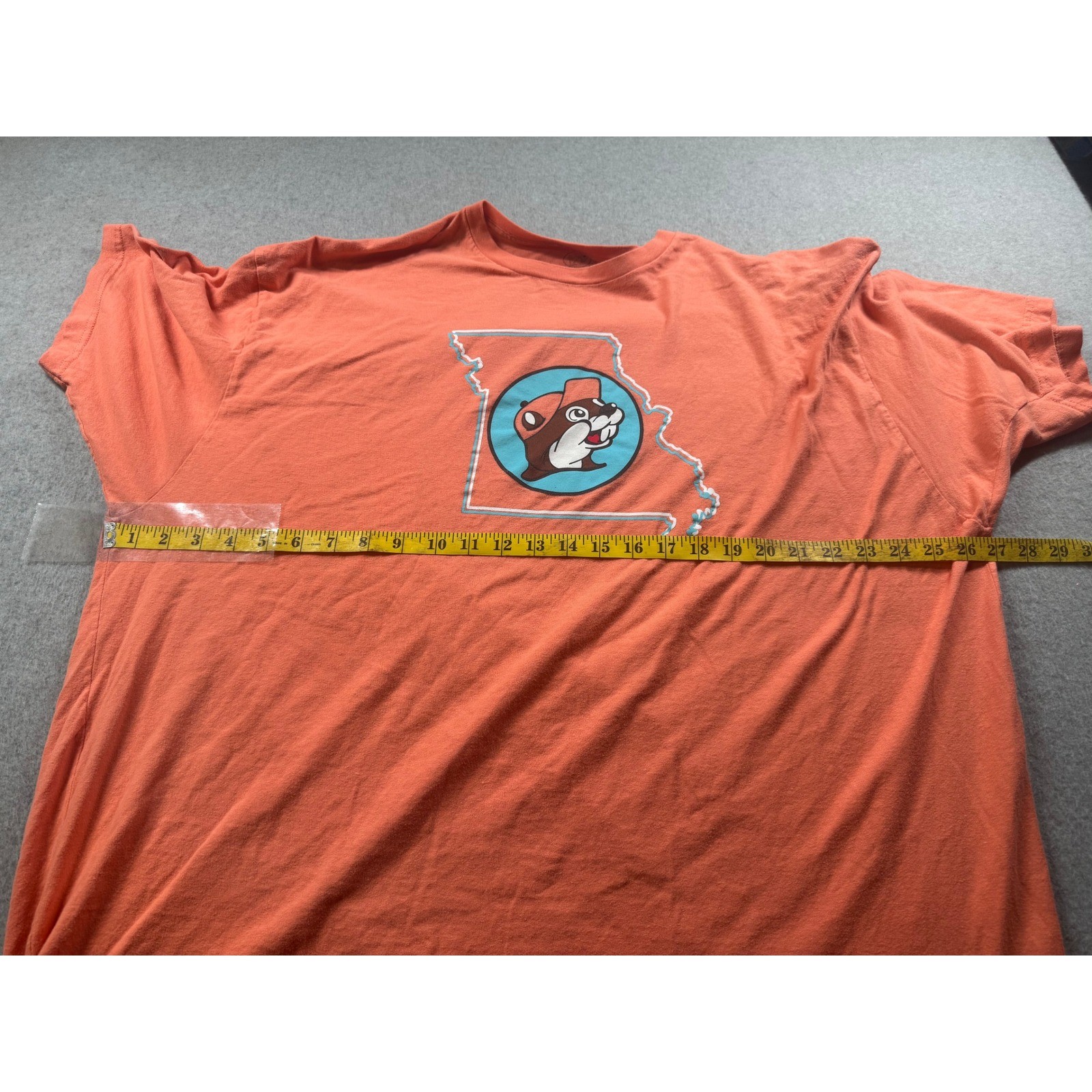 Buc-ee's Missouri Graphic T-Shirt Mens 3XL Orange Short Sleeve Beaver Souvenir gallery