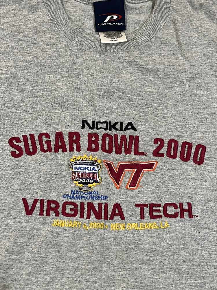 Vintage Y2K Virginia Tech Florida State 2000 Nokia Sugar Bowl T-Shirt XL