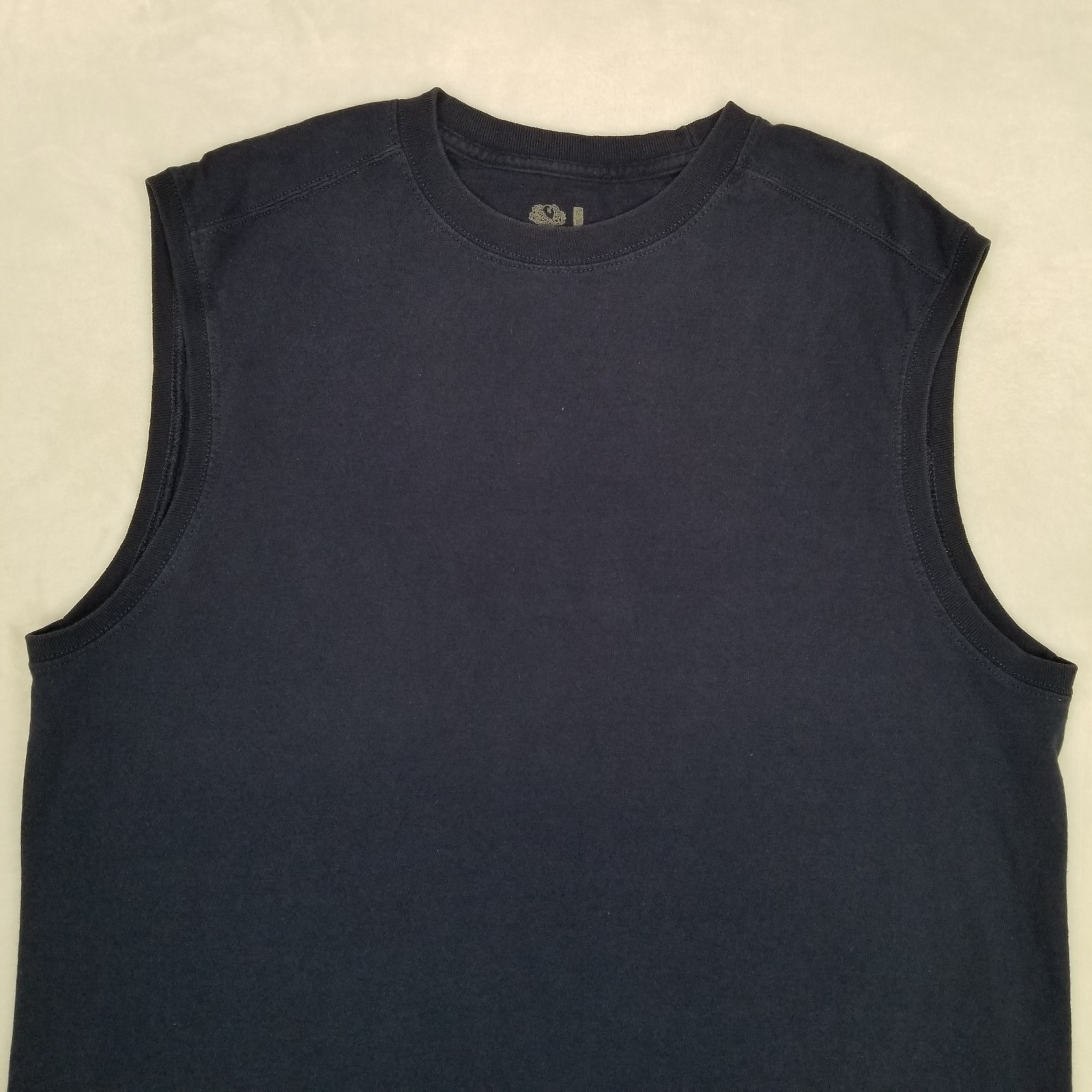 Fruit of the Loom Men's Medium Navy Blue Sleeveless Crewneck Tank Top Basic Fit gallery