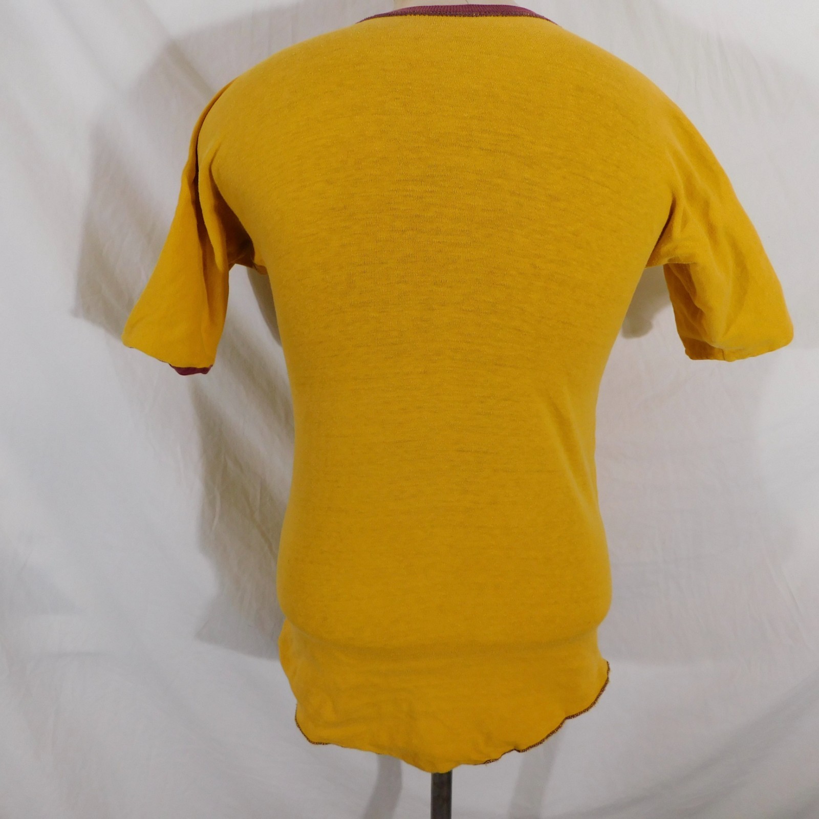 Vtg Mens S Double Face 70s Phys Ed Gym Lined Reversible Varsity T-shirt A gallery
