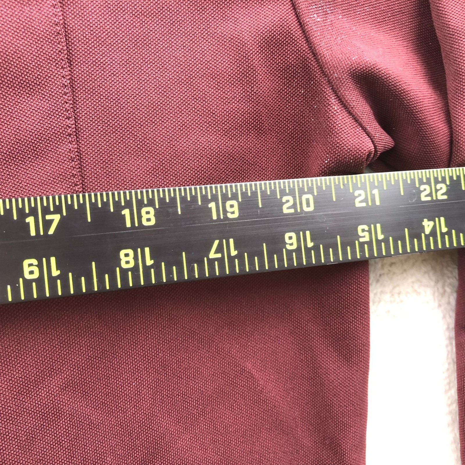Genuine Dickies Mens Work T-Shirt Large Long Sleeve Pullover Pocket Tee Burgundy gallery