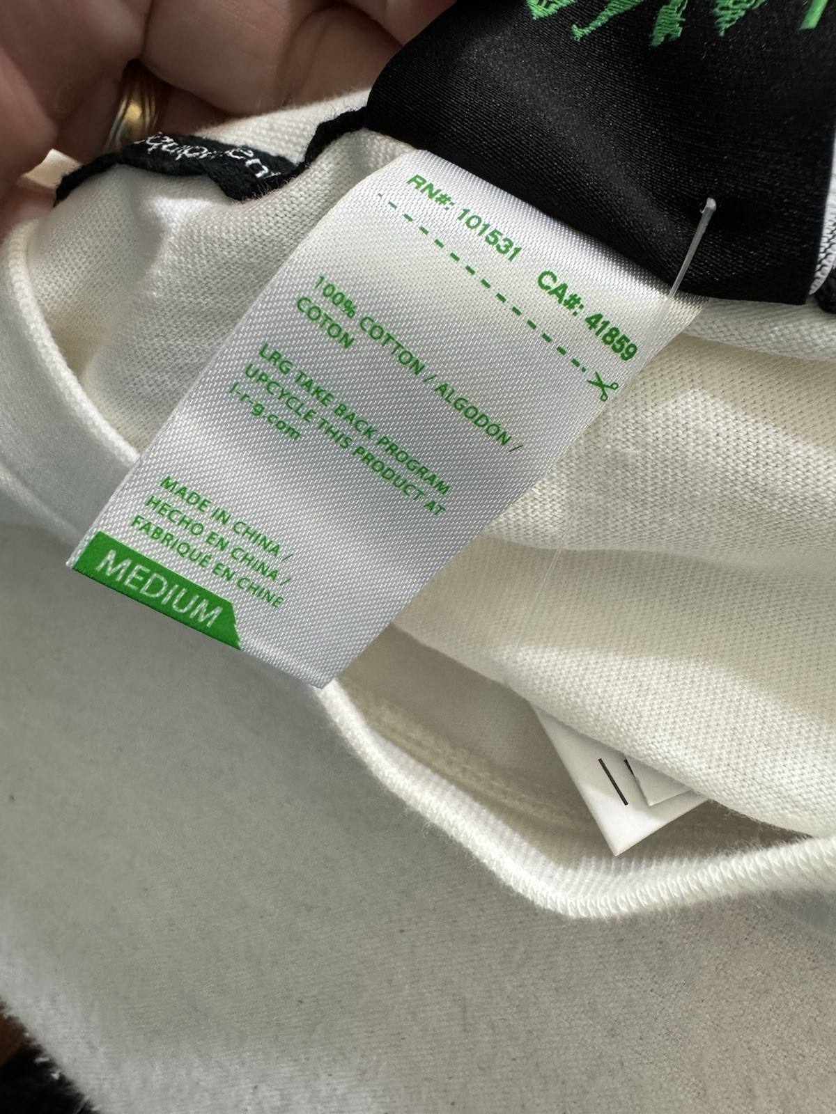 LRG T-Shirt Mens Medium Short Sleeve Graphic Front White Cotton New gallery