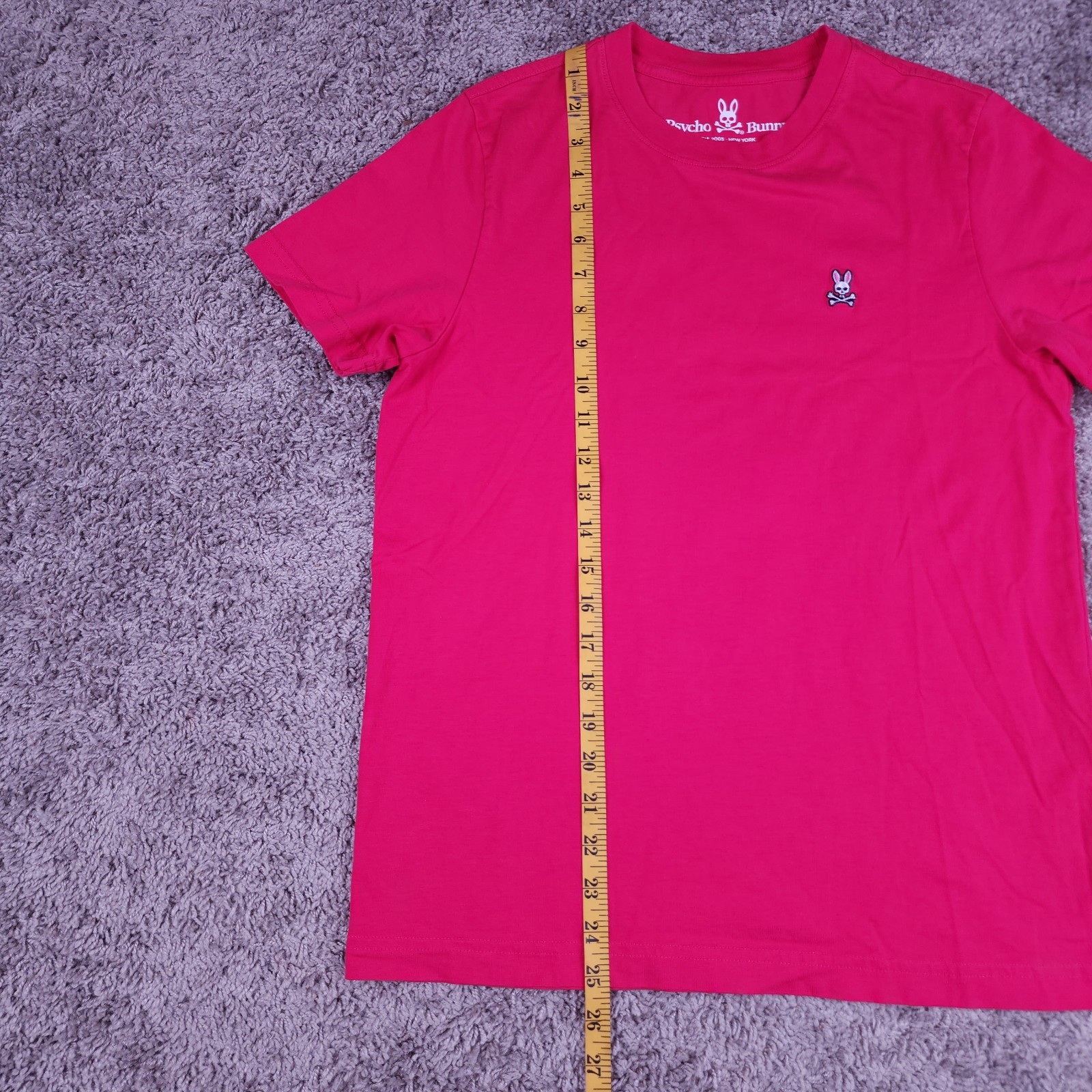 Psycho Bunny T-Shirt Mens 3 Medium Pink Pima Cotton Logo Tee Peru Casual Soft gallery