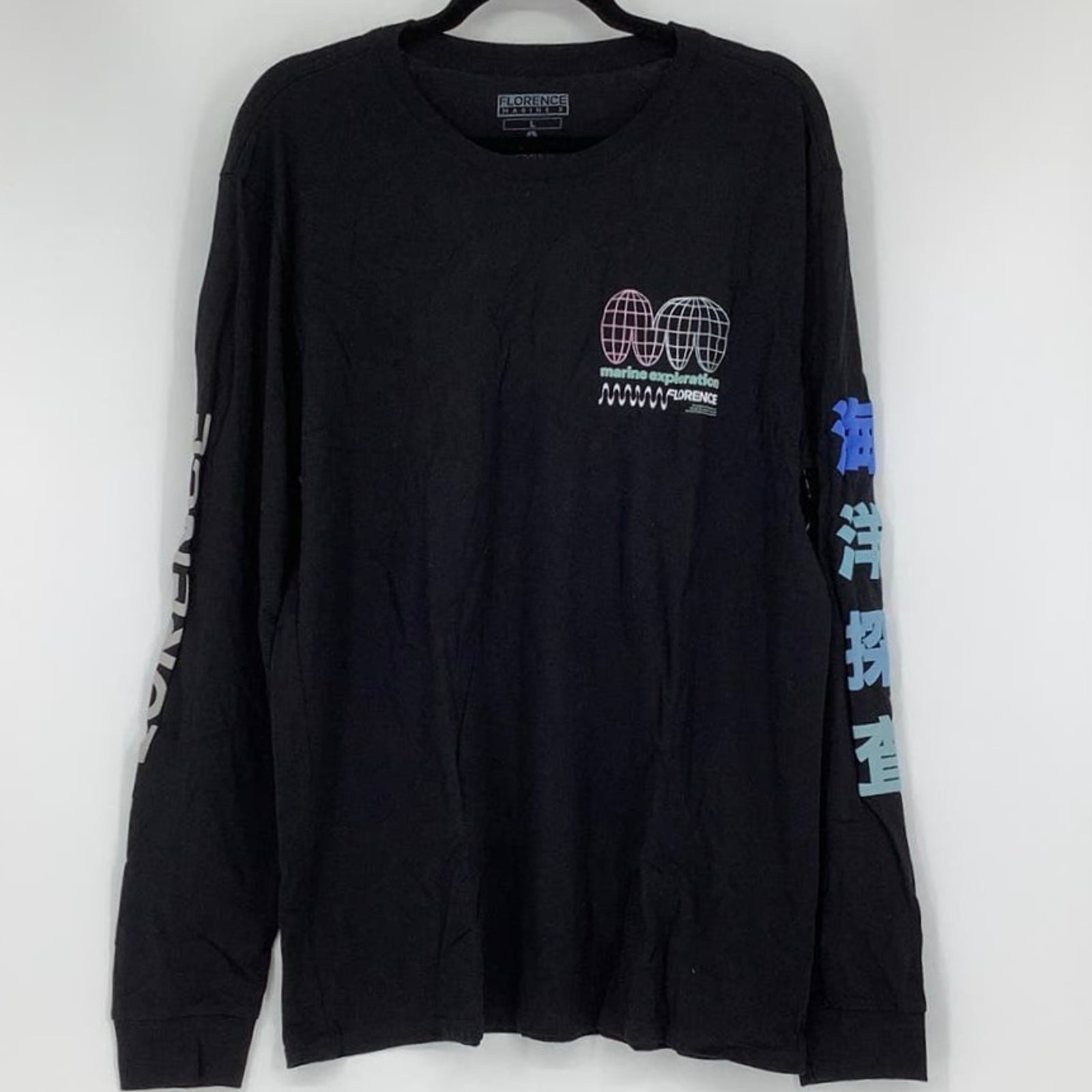 Florence Marine X Men's Large Black Frontier Recover Tee Long Sleeve T-Shirt M19 gallery