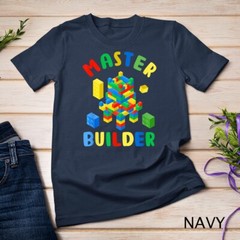 Cool Master Builder Funny Building Blocks For Kids Men Women Unisex T-shirt