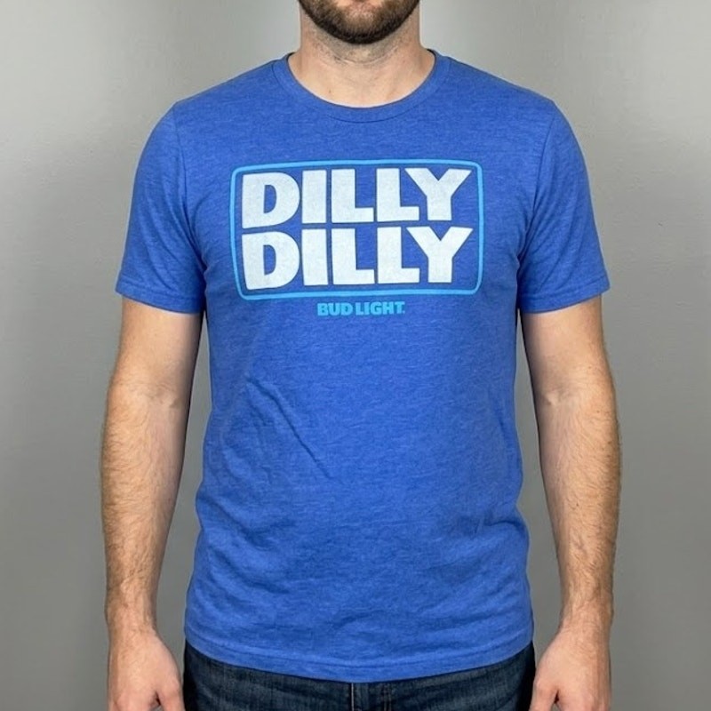 Brew City Dilly Dilly Bud Light T-Shirt Short Sleeve Tee Royal Blue Mens Size M gallery