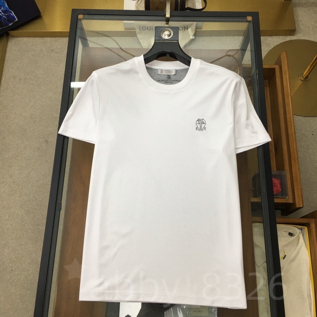 Brunello Cucinelli Regular Classic Casual Men’s Crew Neck Short Sleeve T-Shirt