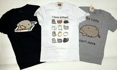 Pusheen The Cat 3 Shirt Bundle SO LAZY – PIZZA BOX – I LOVE KITTIES T-Shirt NWT