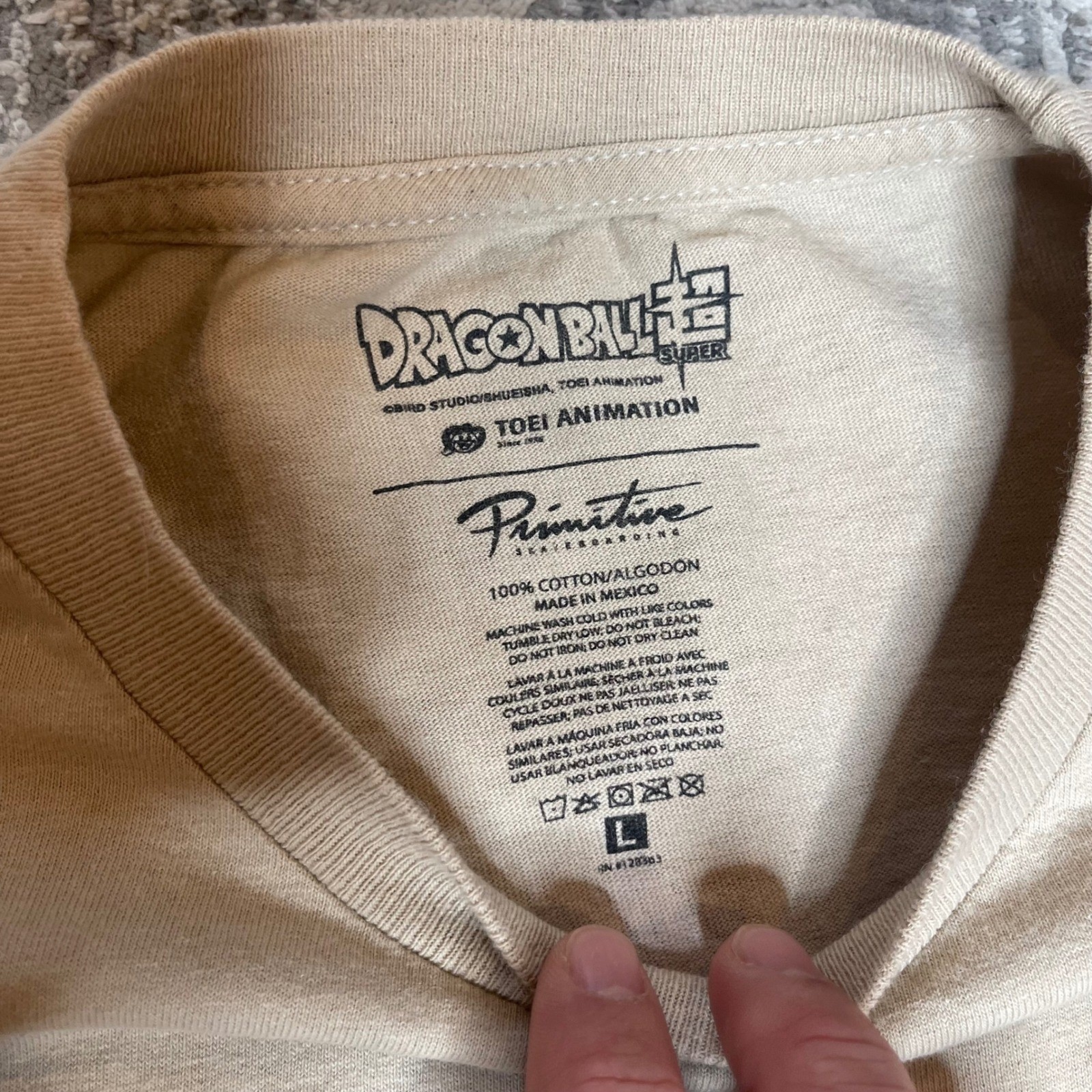 Primitive Dragon Ball Super Future Trunks Graphic T-Shirt Mens Large Tan L gallery