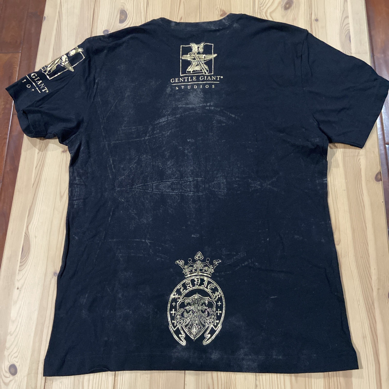 Xzavier Gentle Giant Studios Stan Lee 'LEGEND' Men's M T-Shirt Black/Gold gallery