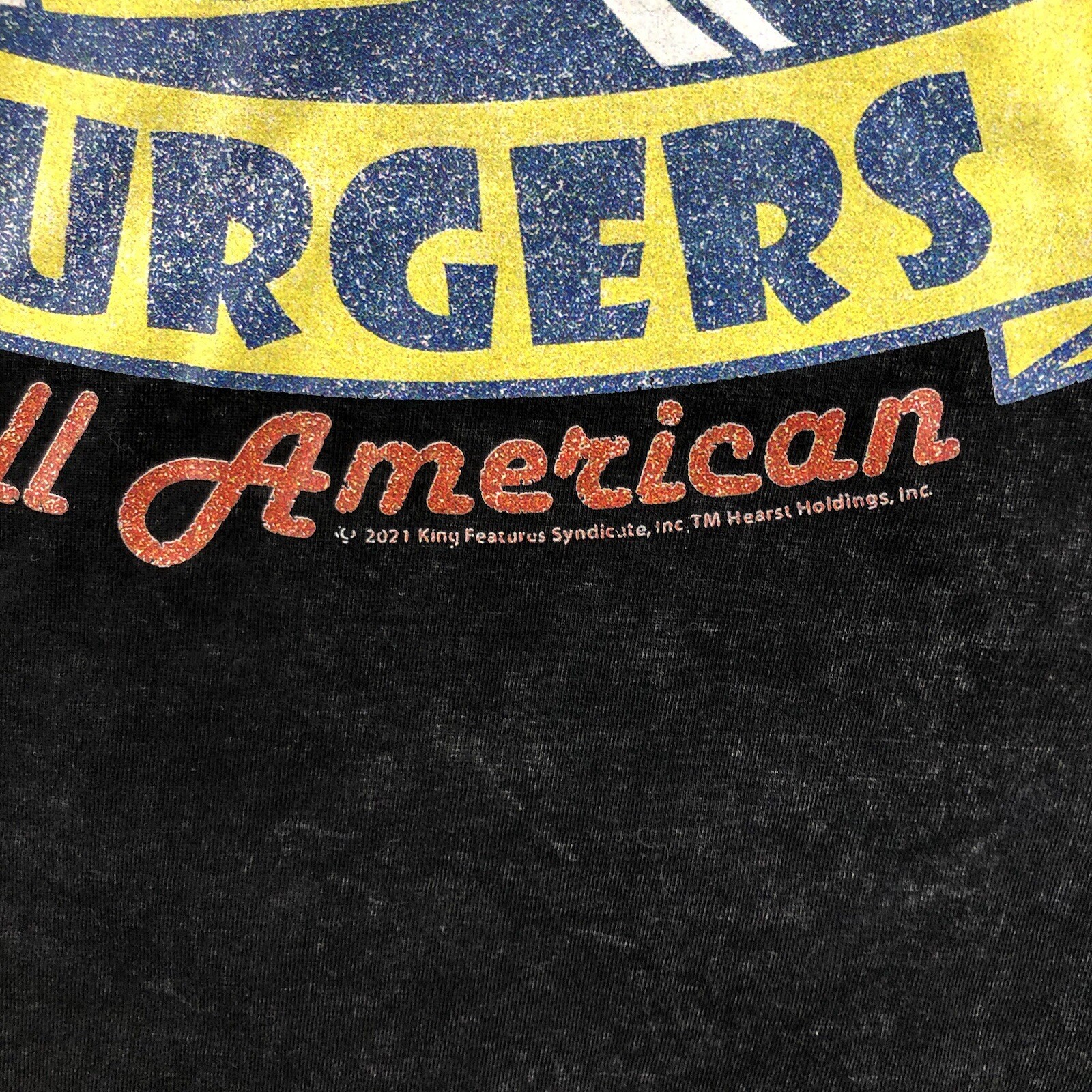 popeye wimpy T Shirt Men’s 3XL Black Acid Wash Burgers gallery