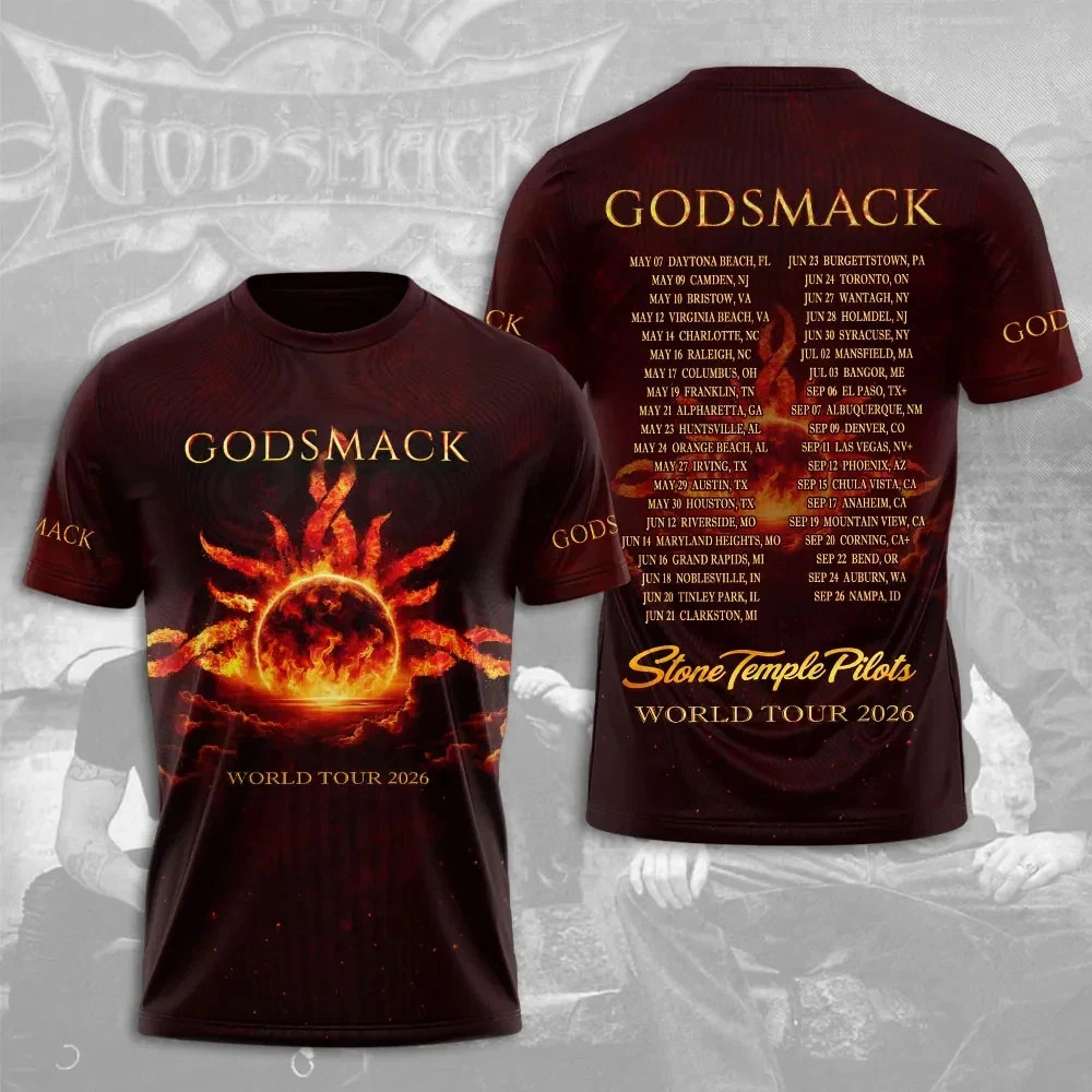 New Godsmack World Tour 2026 3D T-Shirt Polyester All size S-5XL BT2379 gallery