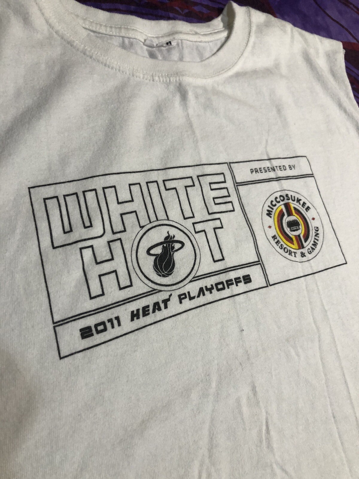 Miami Heat “White Out” 11’ NBA Sleeveless Muscle T Shirt gallery