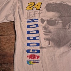 Competitors View T-Shirt Mens Large White Jeff Gordon 24 NASCAR Racing Vintage