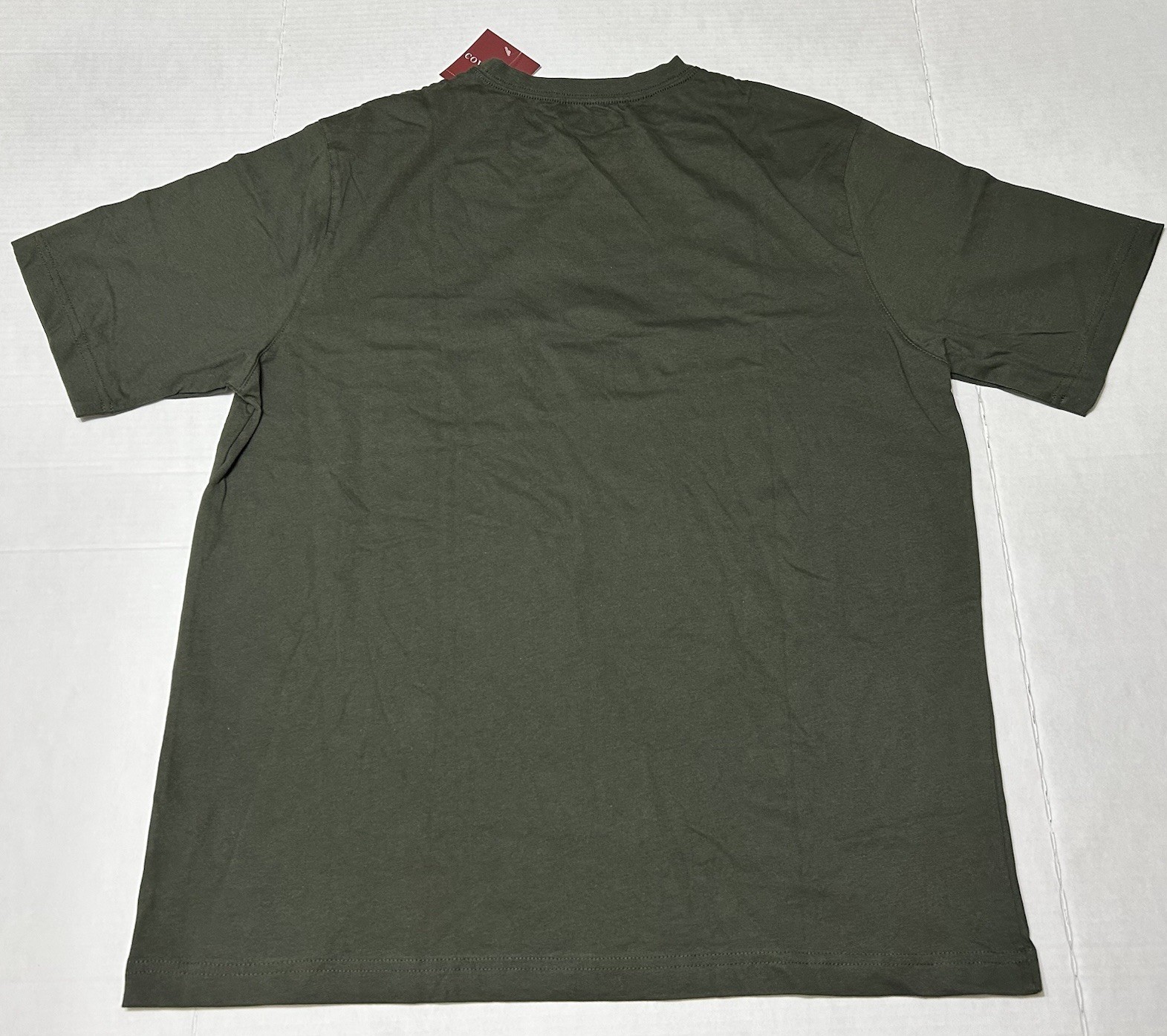 COVINGTON Pocket T-Shirt Large Dark Green NWT Solid Blank Plain Casual Dress Vtg gallery
