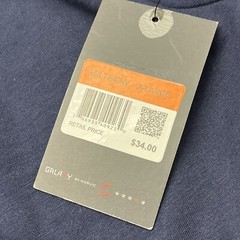 Galaxy Navy Blue Basic Long Sleeve T-Shirt Men’s Size X-Large