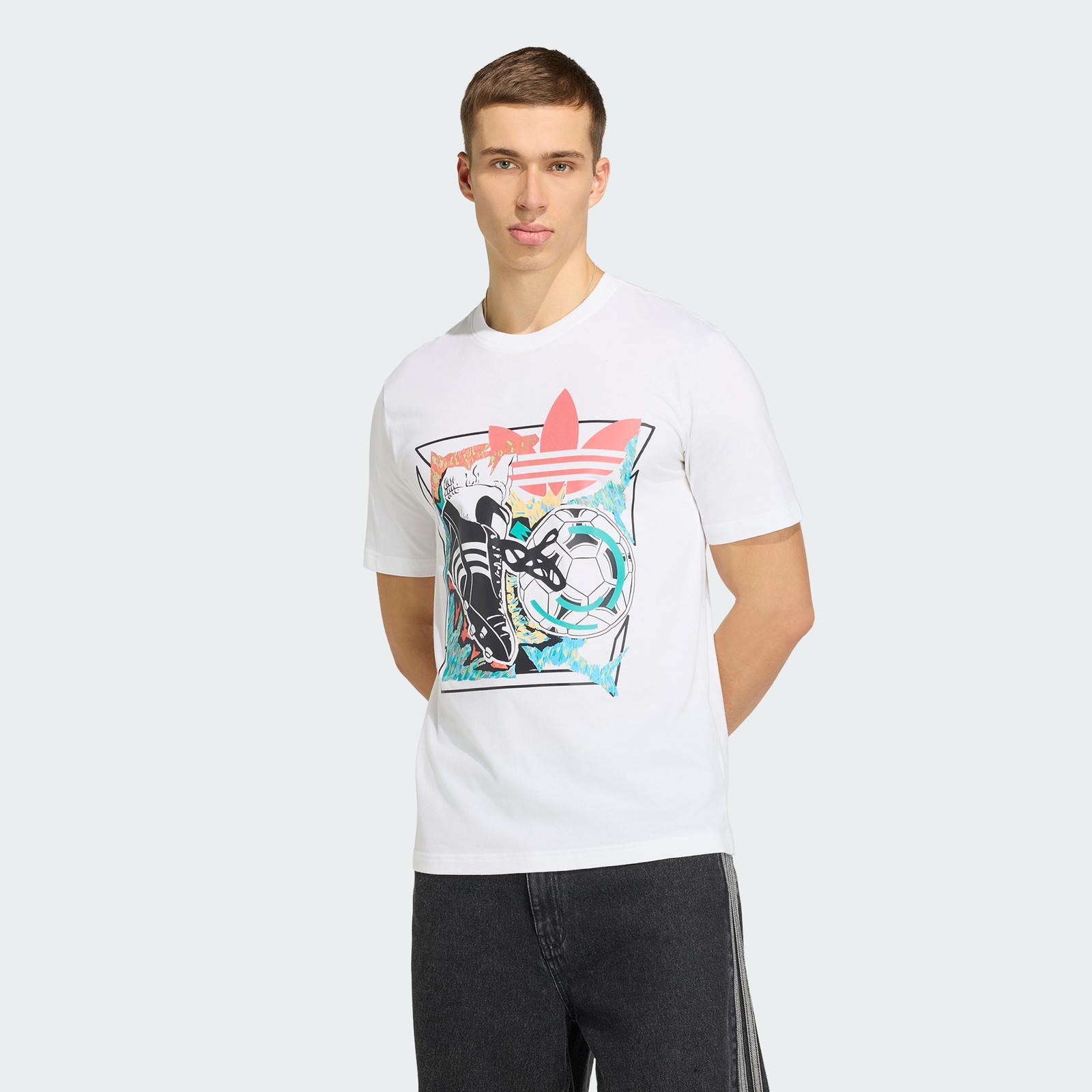 adidas men Archive Anime Football Graphic Tee gallery