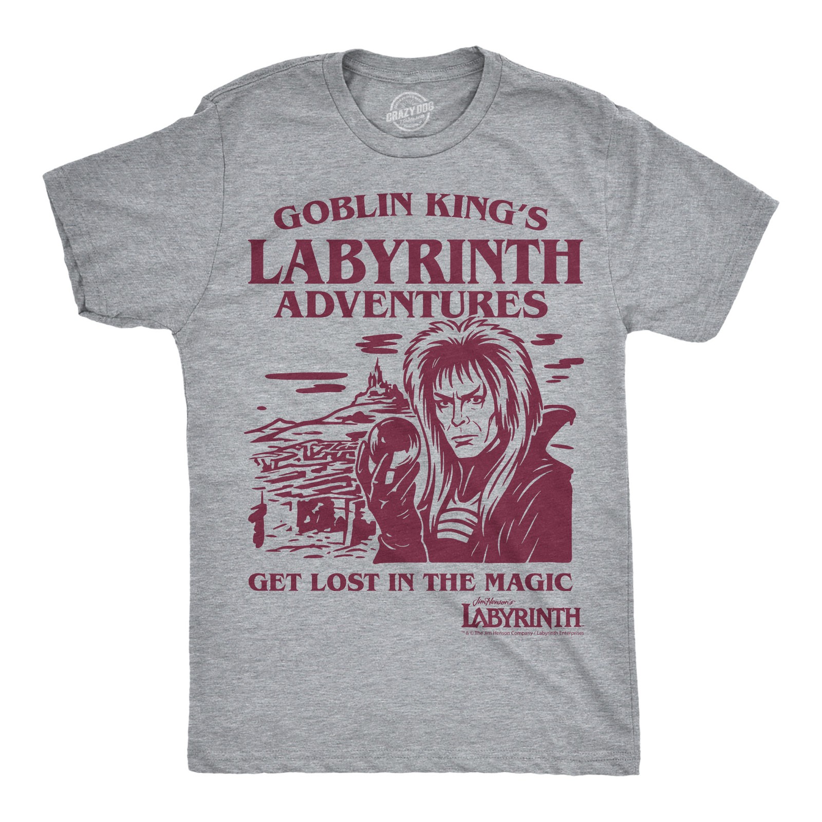 Mens Funny T Shirts The Goblin Kings Labyrinth Adventures Jim Henson's Movie Tee gallery