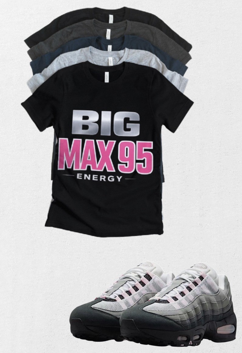 Max 95 OG Big Max Pink Foam Sneaker Matching T-Shirt | Sneakerhead Streetwear gallery