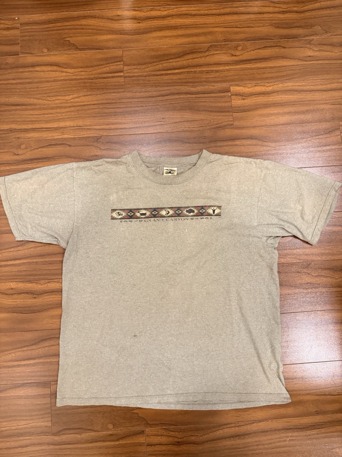Eco Mountain T-Shirt Mens Size X-Large Grand Canyon Sage Grey Graphic Casual