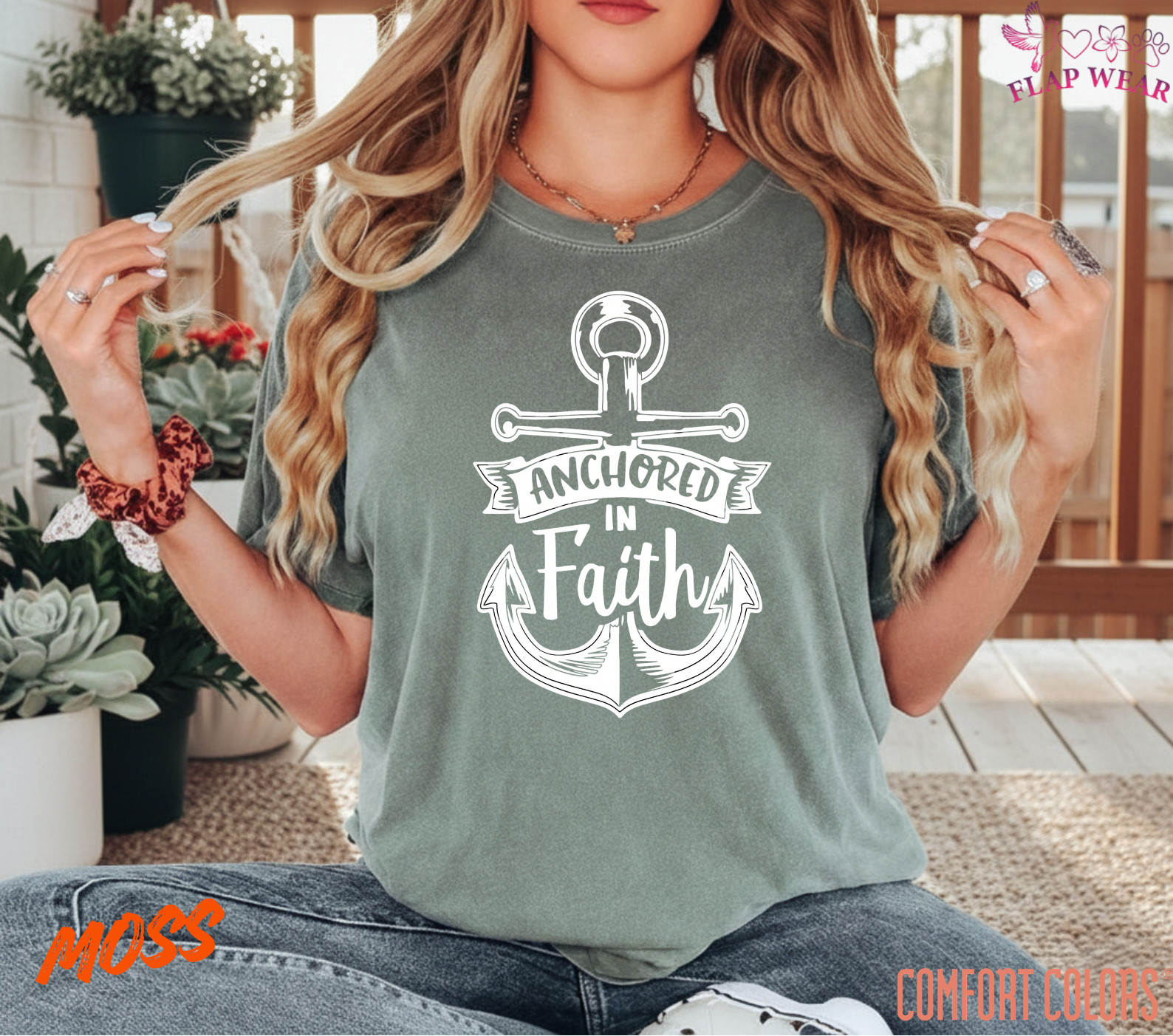 Unisex Anchored In Faith T-Shirt, Men T shirt,Women T shirt Gift Christian Top gallery