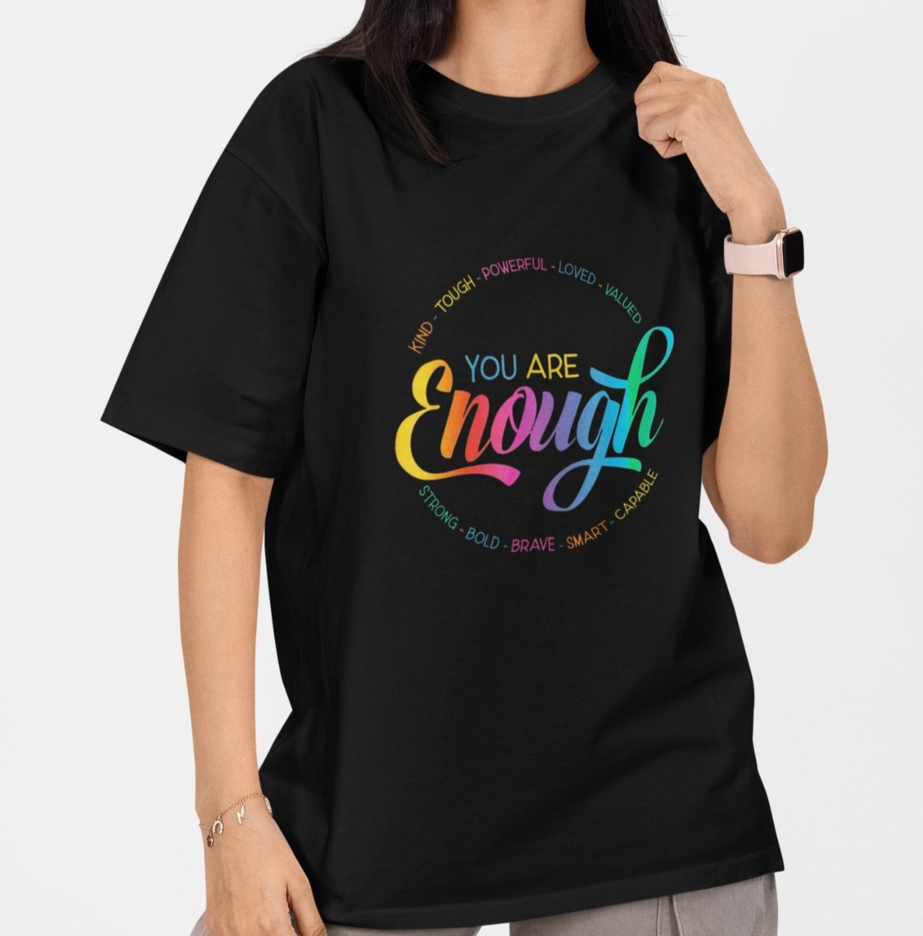 You Are Enough T-Shirt Inspirational Self Love Positive Quote Tee gallery