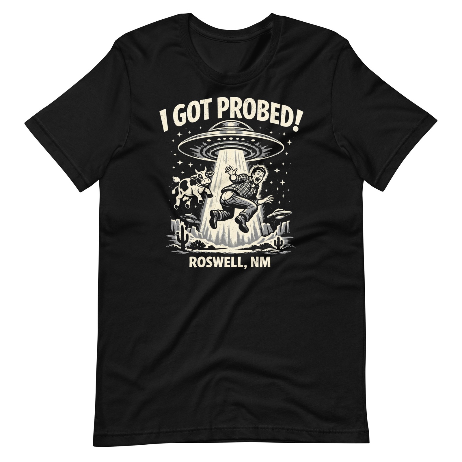 I Got Probed Roswell NM T-Shirt Funny Alien Abduction UFO Retro Sci-Fi Humor Tee gallery