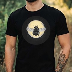 Men’s Bee in Moonlight Motif Cotton T-Shirt Size XS to 5XL