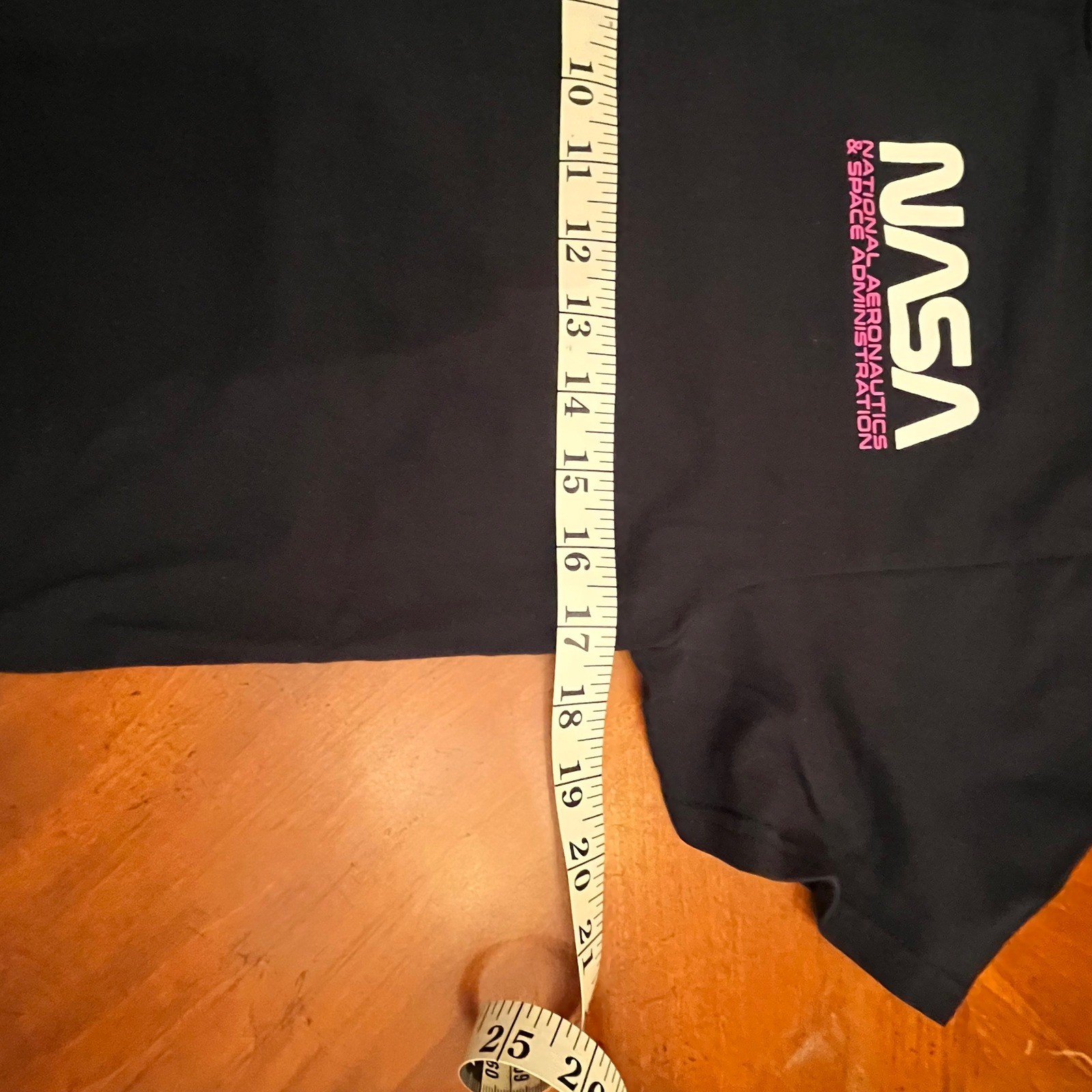 NASA Astronaut Graphic T Shirt Black Short Sleeve Crew Neck Size M Hyper Space gallery
