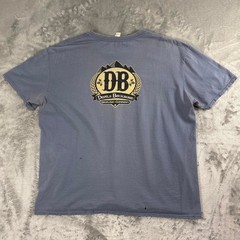 Distressed Y2K Devils Backbone Brewing Company Graphic T-Shirt Blue Mens XL