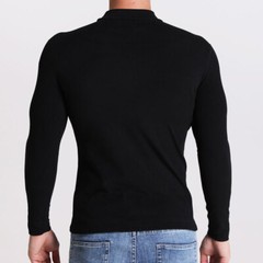 Men’s Mock Turtleneck T-Shirt Long Sleeve Warm Pullover Basic Undershirt Top