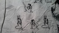 Medium Krew Brand Women Skulls Drinking Smoking Short Slv Button Damaged Shirt