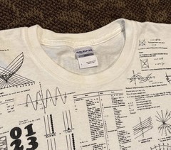 Men’s Vintage Y2K Gildan Math Equations All Over Print Shirt Large Math Hurts🔥