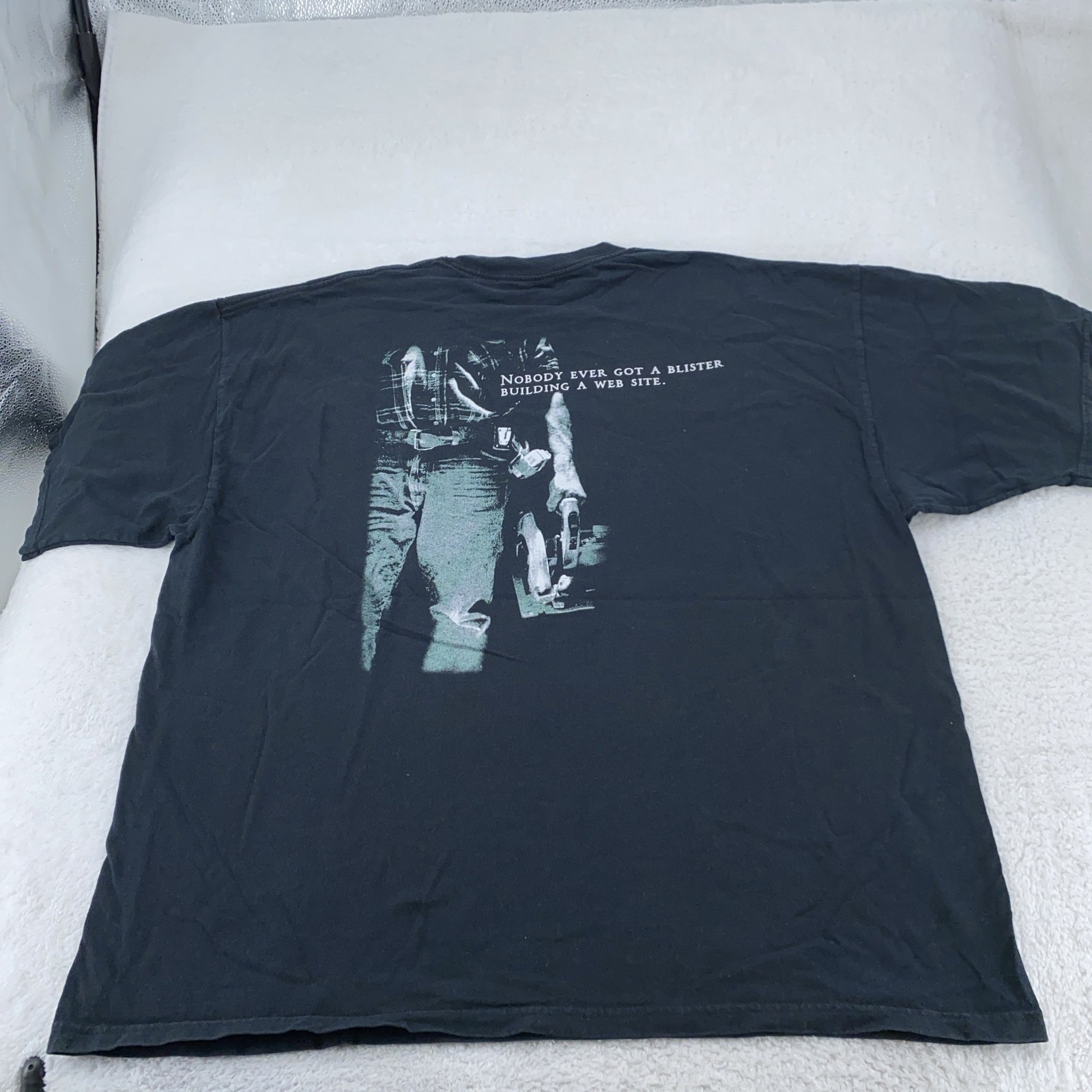 Milwaukee Nobody Ever Got A Blister Building A Website Shirt Mens 2XL jokeTee gallery