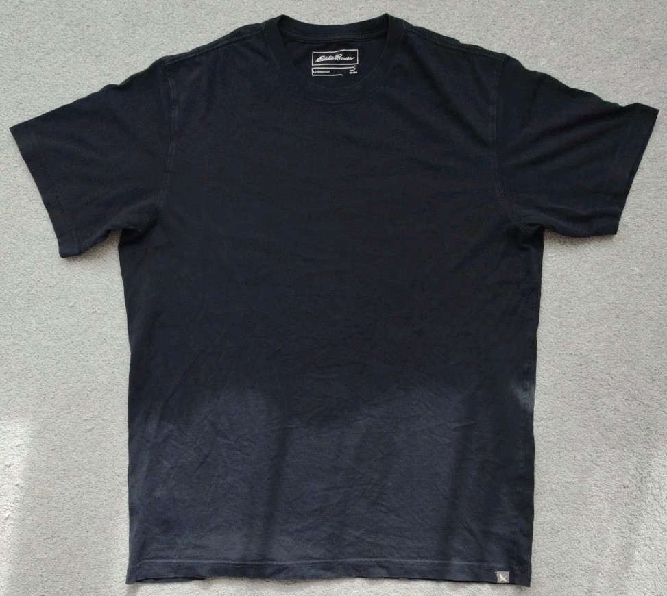 Eddie Bauer Mens Legend Wash Black 100% Cotton T-shirt Pit 23" Length 29.5" gallery