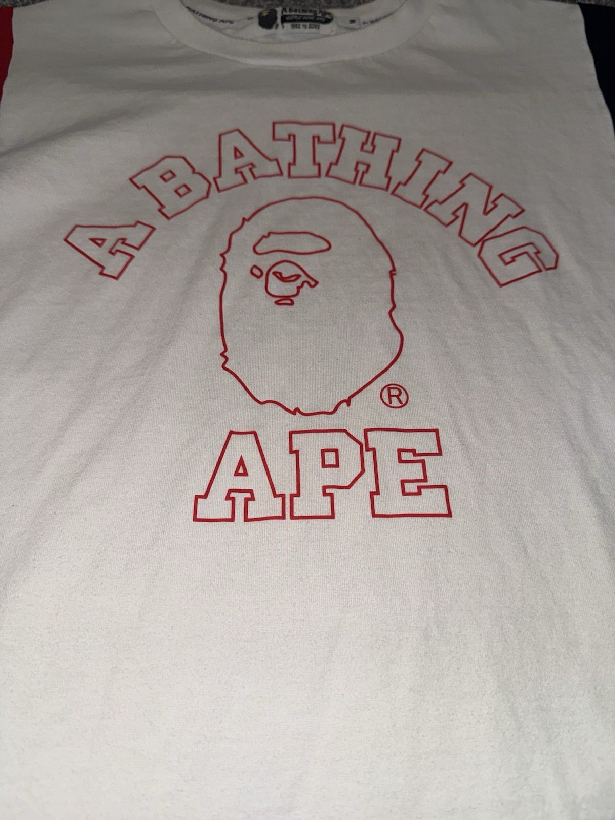 BAPE FW19 College Mix Color Tee Size Medium gallery