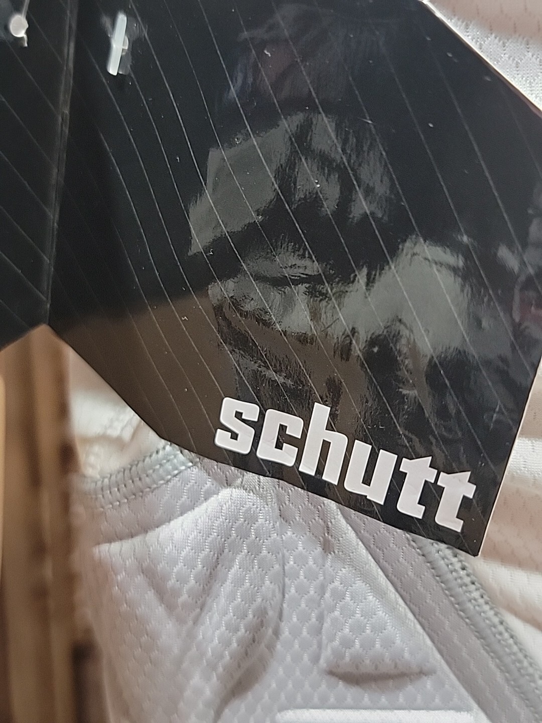 Schutt Size S Integrated Padded Men's Shirt White NWT #W6 gallery