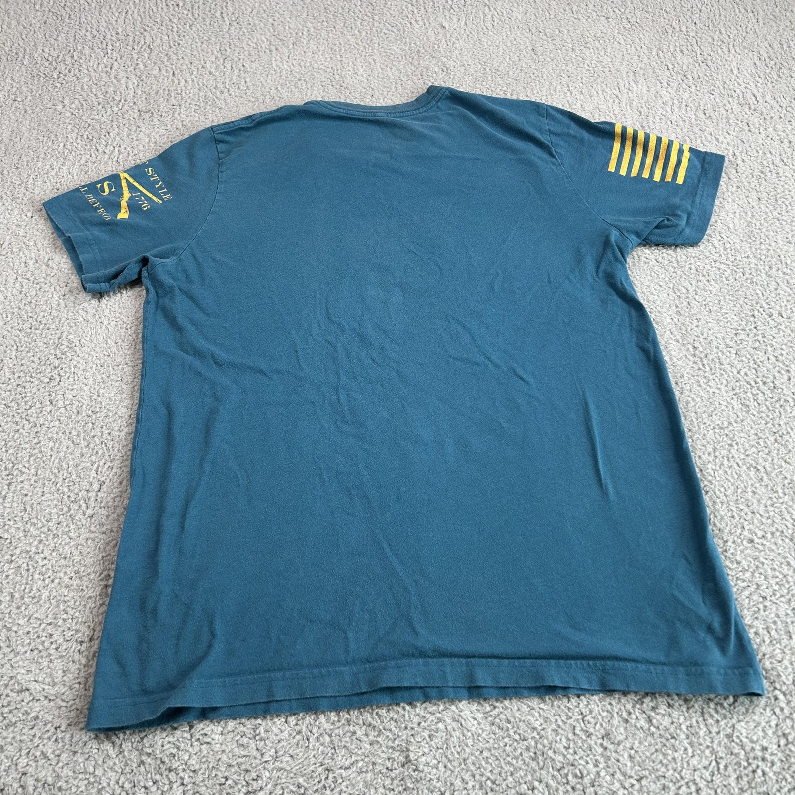 Grunt Style Shirt Mens Large Teal Fly Atomic Airlines Graphic Short Sleeve Tee gallery