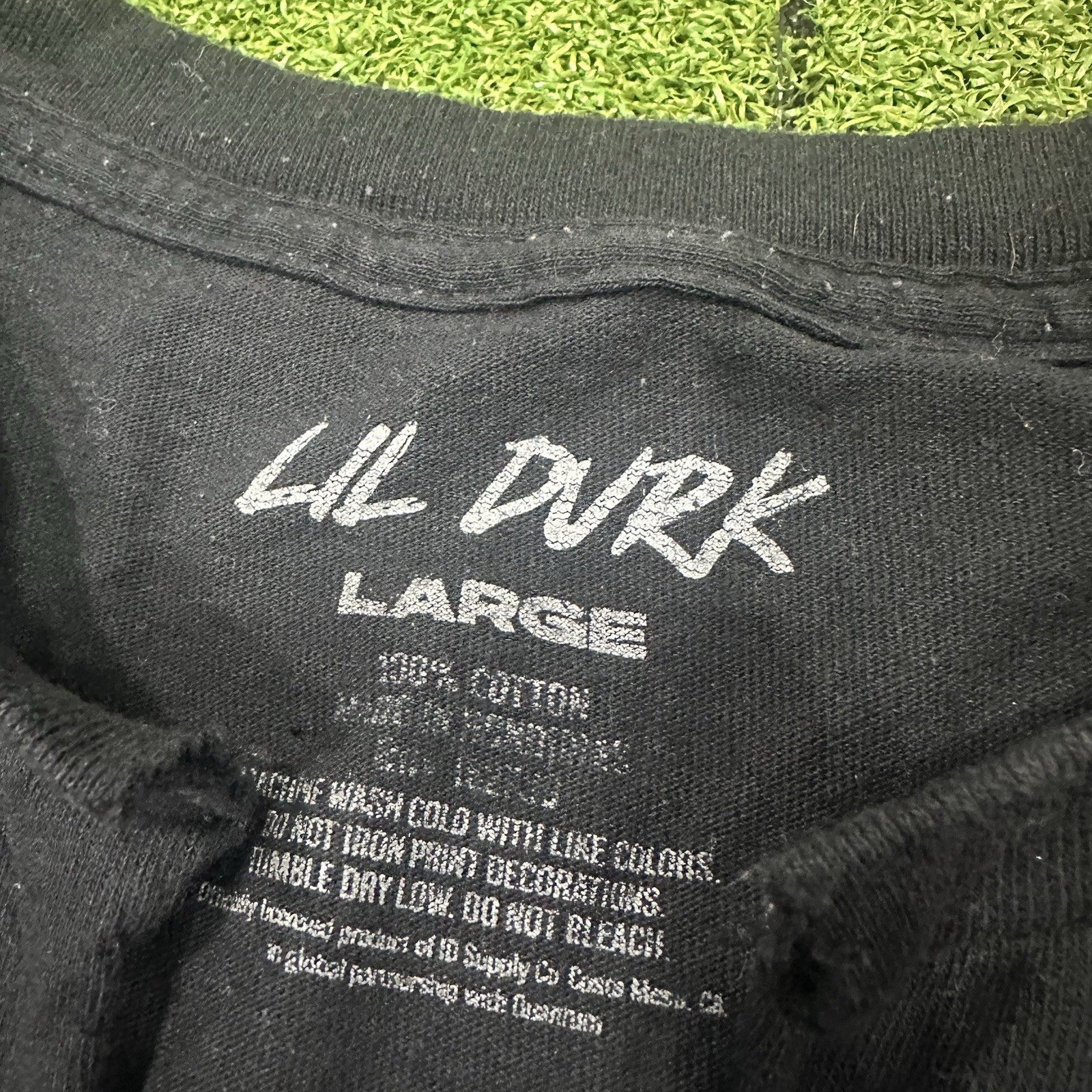 Lil Durk Only The Family OTF T-Shirt Adult Large Rap Tee Black Cutoff Distressed gallery